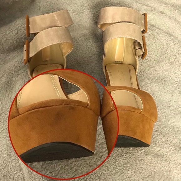 Liliana Monaco Two Tone Strappy Wedges Platform - Picture 4 of 9